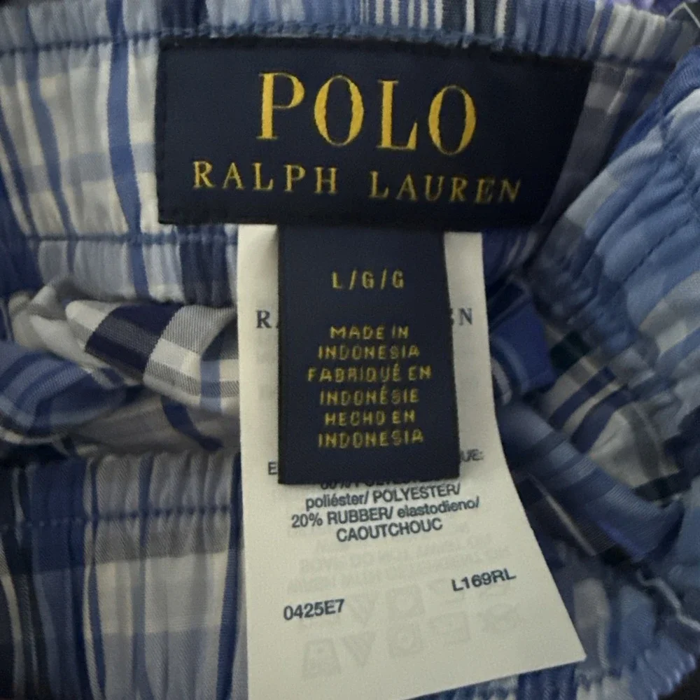 Polo Ralph Lauren Mens Classic Fit Plaid 100% Cotton Size L Woven Boxer Shorts